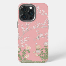 Pink Chinoiserie Bird Floral Elegant