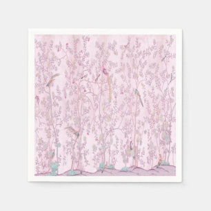 Pink Chinoiserie Decoupage Napkin