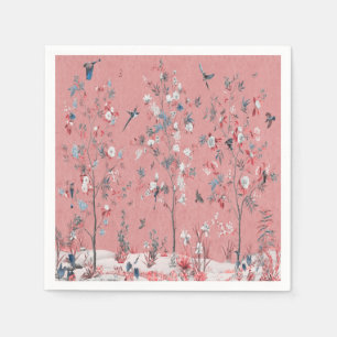 Pink Chinoiserie Decoupage Napkin