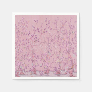 Pink Chinoiserie Decoupage Napkin