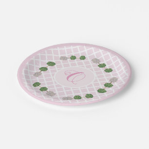 Pink Chinoiserie Ginger Jar Jars Topiary Basket Paper Plate