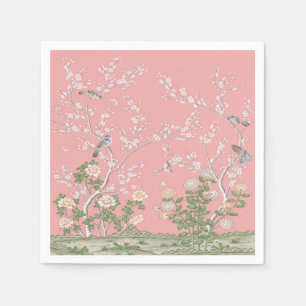 Pink Chinoiserie Paper  Napkin