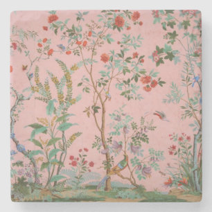 Pink Chinoiserie Stone Coaster