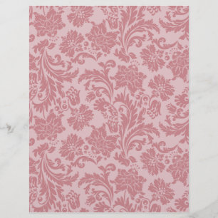Pink Chintz Pattern Card Stock DIY Scrapbooking