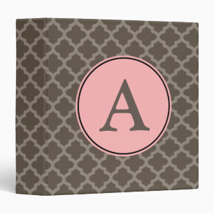 Pink Chocolate Monogram Binder