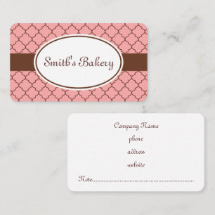 Pink Chocolate Pattern Business Card