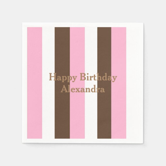 Pink Chocolate Vanilla Napkin (Front)