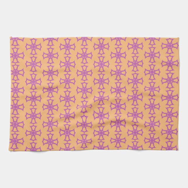 Pink Christian Cross Kitchen Towel (Horizontal)