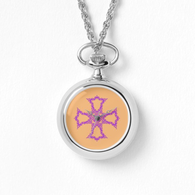 Pink Christian Cross Watch (Front)