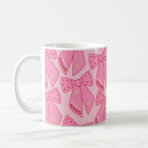 Pink Christmas Bows Coffee Mug
