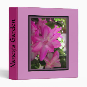 Pink Christmas Cactus Personal Three Ring Binder