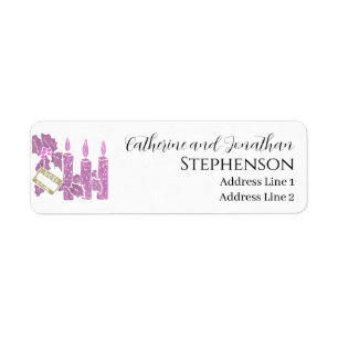 Pink Christmas Candles Married Couple Address
