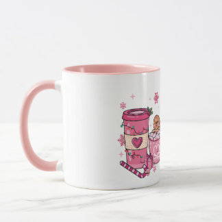 Pink Christmas Coffee & Latte Holiday Mug