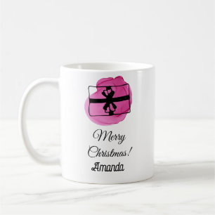 Pink christmas   coffee mug
