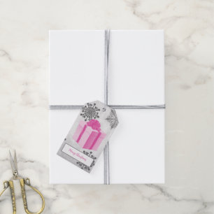 Pink Christmas Gift Holiday Gift Tag