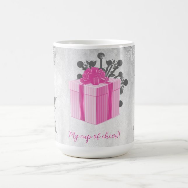 Pink Christmas Gift Holiday Mug (Center)