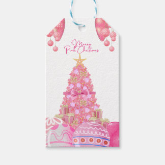 Pink Christmas Gift Tag