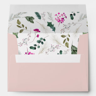 Pink Christmas Holiday Envelopes