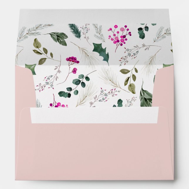 Pink Christmas Holiday Envelopes (Back (Bottom))