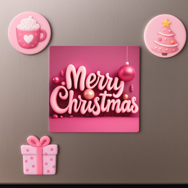 Pink Christmas Merry Christmas holiday 3D font (Creator Uploaded)