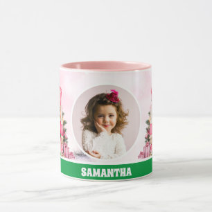 Pink Christmas Nutcracker Kids Photo Hot Chocolate Mug