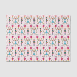 Pink Christmas Nutcracker Pattern Tissue Paper