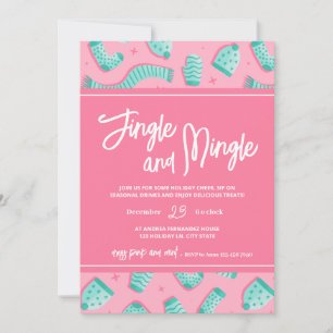 Pink Christmas Party Invitation