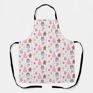 Pink Christmas Pattern Apron