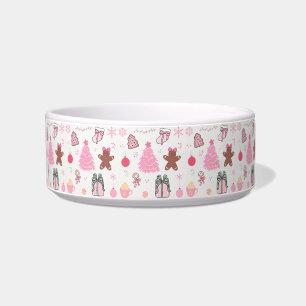 Pink Christmas Pattern Bowl