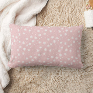 Pink Christmas Pattern Lumbar Pillow