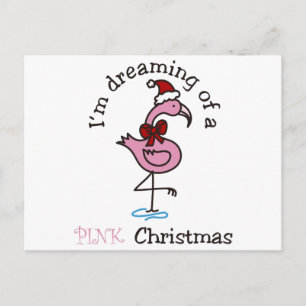 Pink Christmas Postcard