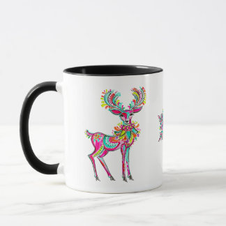 Pink Christmas Reindeer Gay Rainbow Aesthetic Mug