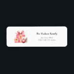Pink Christmas Return Address Labels<br><div class="desc">Pink Christmas Return Address Labels</div>