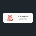 Pink Christmas Return Address Labels<br><div class="desc">Pink Christmas Return Address Labels</div>