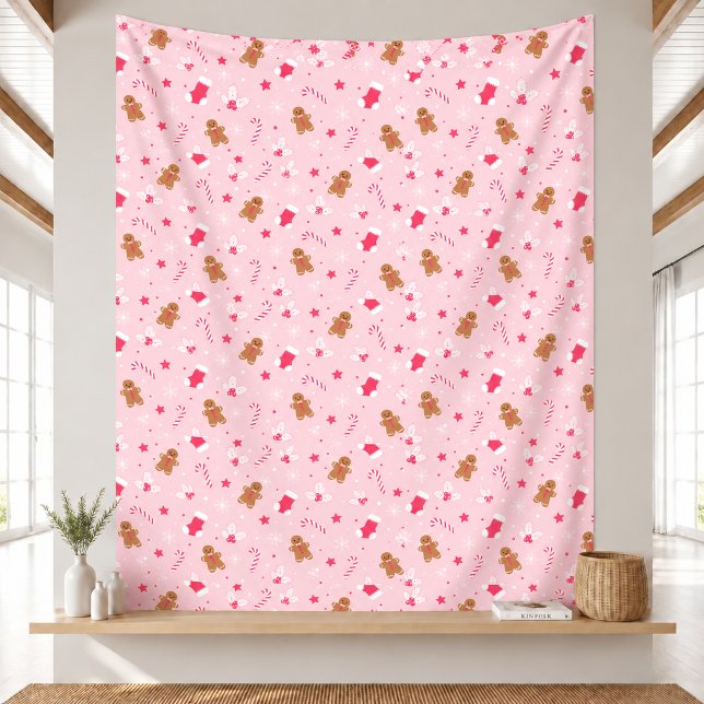 Pink Christmas Seamless Pattern Blanket (Creator Uploaded)