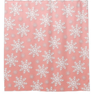 pink christmas snowflakes