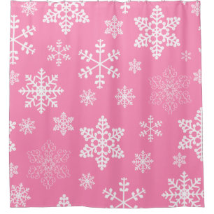 pink christmas snowflakes icy