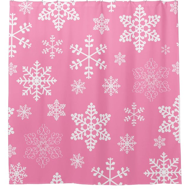 pink christmas snowflakes icy (Front)