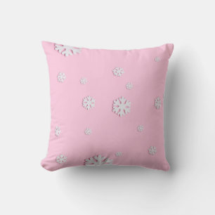 Pink Christmas Throw Pillow