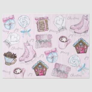 Pink Christmas Tissue Paper