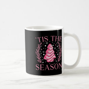 Pink Christmas Tree Cake Vintage Xmas Tis The Seas Coffee Mug