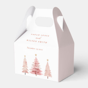 Pink Christmas Tree Christmas Party Favour Box