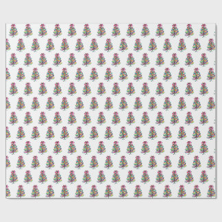 Pink Christmas Tree Gay Pride Rainbow Wrapping Paper