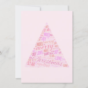 Pink Christmas Tree Invitation
