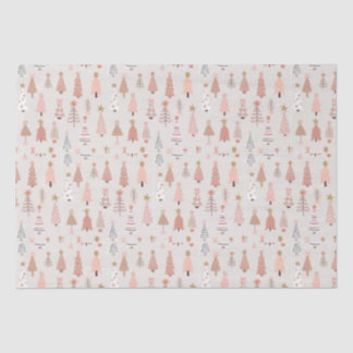 Pink Christmas tree Tissue Paper