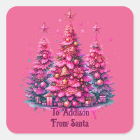 Pink Christmas Tree Trendy Preppy Aesthetic