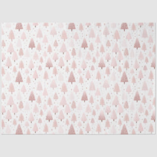 Pink Christmas Trees Stars Christmas Tissue Paper