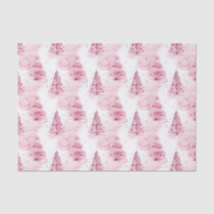 Pink Christmas Trees Tissue Paper