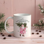 Pink Christmas Vintage Santa Claus Farm Fresh Tree Coffee Mug<br><div class="desc">Embrace the joy of the holiday season with our personalized retro Santa Claus Christmas Mug, designed to add a touch of vintage charm to your favourite festive beverages. Whether you're savouring your morning coffee or indulging in a warm hot chocolate, this adorable mug is your perfect companion. Our delightful design...</div>