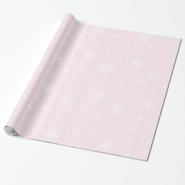 Pink Christmas Wrapping Paper (Unrolled)